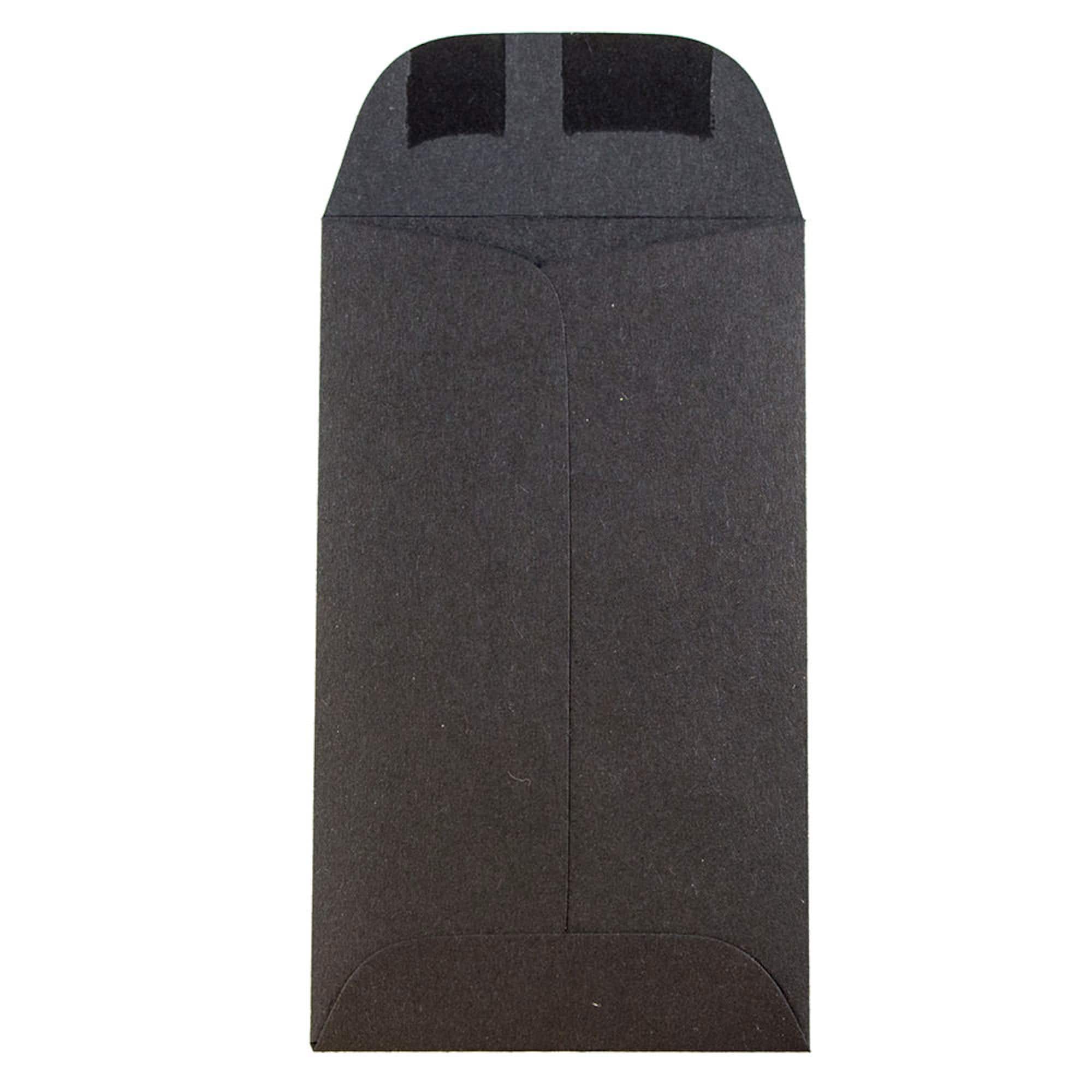 JAM Paper 2.5" x 4.25" Black Coin Business Envelopes, 50ct.